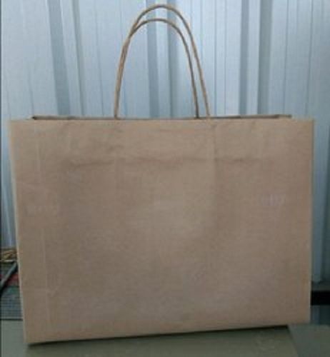 Recyclable 100 Percent Light Weight Long Durable Comfortable Brown Twisted Paper Carry Bag