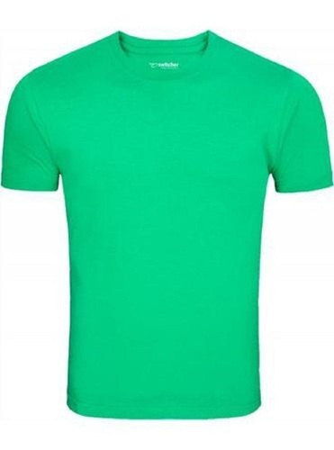 Cotton Half Sleeve T-Shirt - Sizes L, XL, XXL , Plain Round Neck in Green | Breathable, Skin-Friendly, Sporty Casual Design