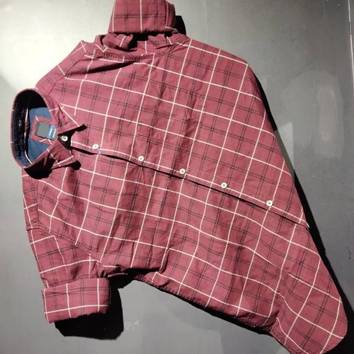 कैज़ुअल और रेगुलर वियर के लिए रेड मेन ब्राउन कॉटन चेक्ड शर्ट्स