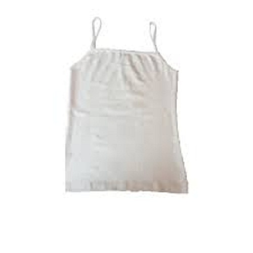 Highly Breathable And Comfortable Colour White Plain Ladies Slips - Cotton Fabric, Full Length, Elastic Waist, Adjustable Straps, Plain White