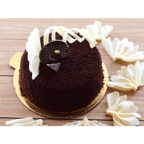 100% Pure And Fresh Round Shape Chocolate Velvet Flavor Cake For Birthday