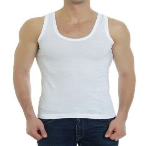 Breathable Fabric Pure Cotton Plain White Casual Wear Comfortable Easy To Use Light Weight Vest For Men