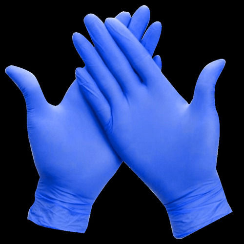 Chemical Resistant And Durable Blue Plain Full Finger Hand Gloves