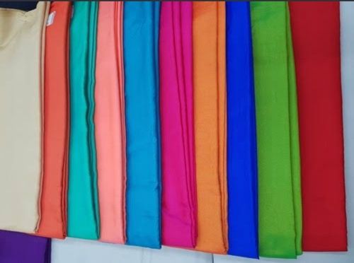 All Colours Comfortable Long Lasting Chanderi Silk Plain Sana Silk Fabric For Women