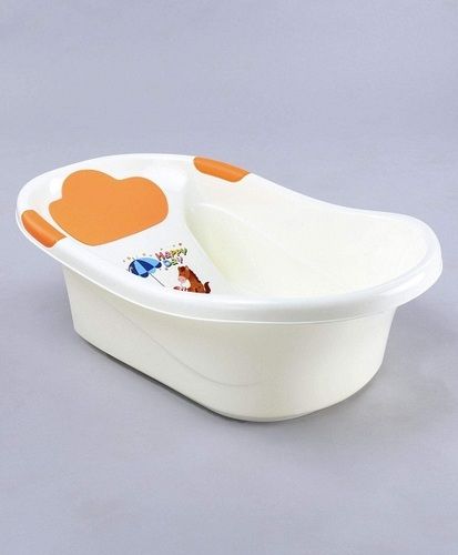 Durable And Heavy Duty Non-slip Design White And Strong Baby Bath Tub