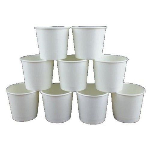 Eco Friendly White Disposable Paper Glasses For Tea And Coffee Use