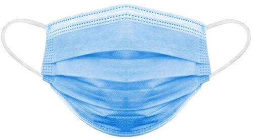  इलास्टिक एज और सांस लेने योग्य आरामदायक नीला डिस्पोजेबल सर्जिकल फेस मास्क 