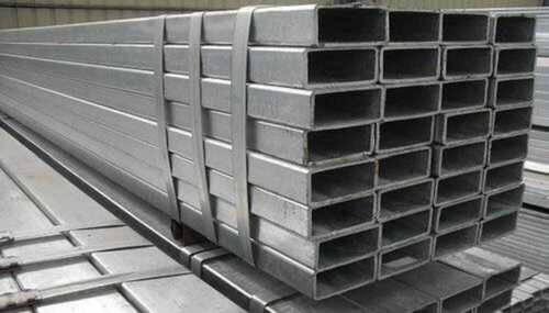 Silver Heavy Duty And Strong Rectangular Stainless Steel Pipe For Construction Use 