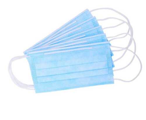 Lightweight Non Woven Breathable And Disposable Blue Color Face Mask With Earloop Age Group: Adults