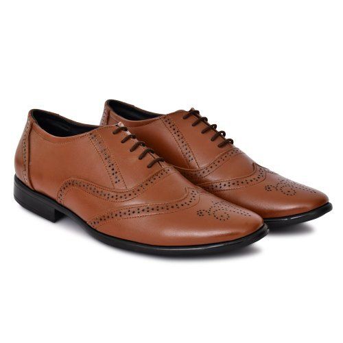 Men Comfortable And Skin Friendly Slip Resistant Formal Dark Brown Leather Shoes