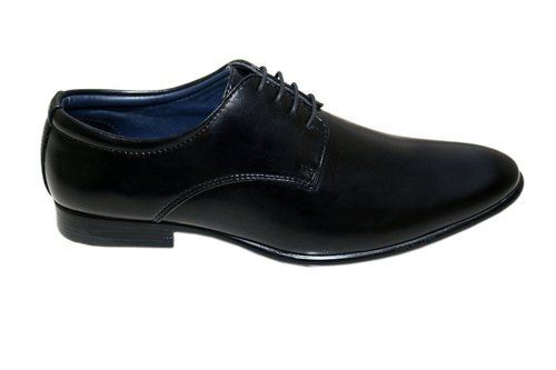 Breathable Comfortable And Relaxed Foam Latest Style Men Black Plain Formal Shoes