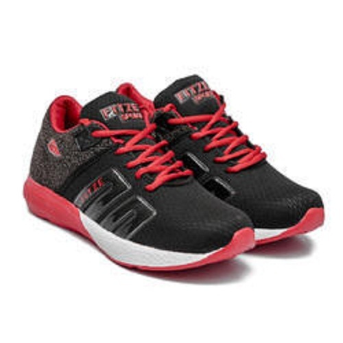 Men's Flexible Red Black PVC Casual Shoes - 100% Leather Upper, Rubber Insole & Non-Slip PVC Outsole | Comfortable Lace-Up Design with Excellent Arch Support