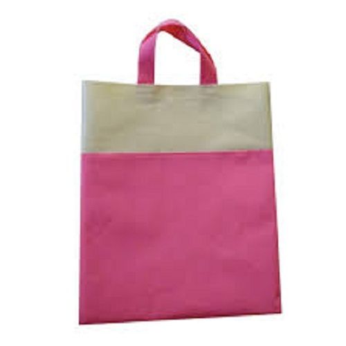  पिंक (गुलाबी) और ग्रे (धूसर) रंग का नॉन वोवन फ़ैब्रिक कैरी बैग खरीदारी के लिए पर्यावरण के अनुकूल है 