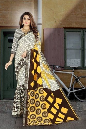 Printed Women Georgette Designer Pure Silk Saree Size 5.5 Meter For Summer Seasons