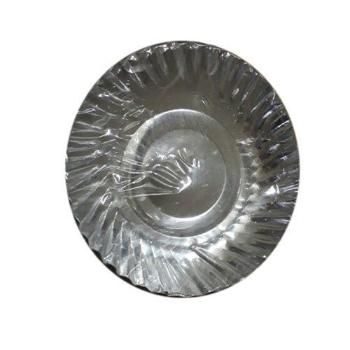Silver Foil Plain Disposable Paper Plates Size 6 Inch For Birthday And Party