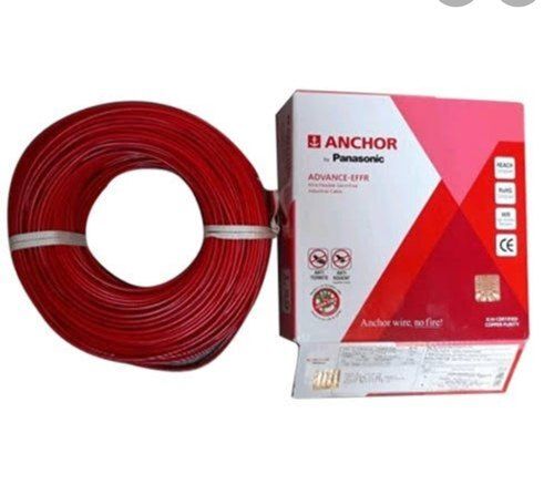 Single Core Flexible Heat Resistance Pvc Insulated Copper Red Electric Wire