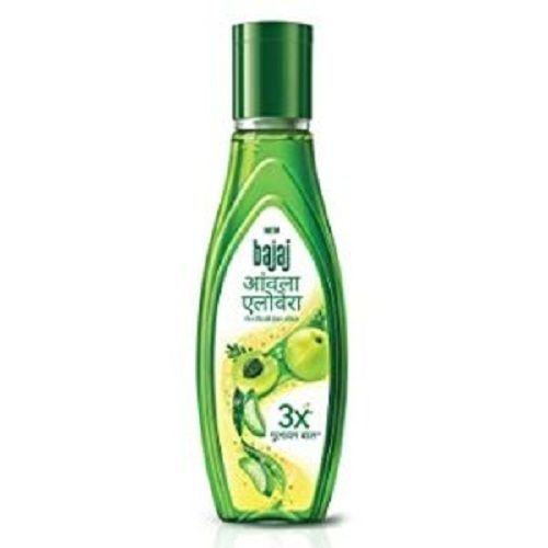 Green 100% Natural And Fresh Smooth Silky Thick Bajaj Amla Aloevera Hair Oil