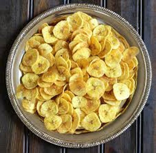 Crispy And Crunchy Textured Salty Deep Fried Tasty Banana Chips Snacks