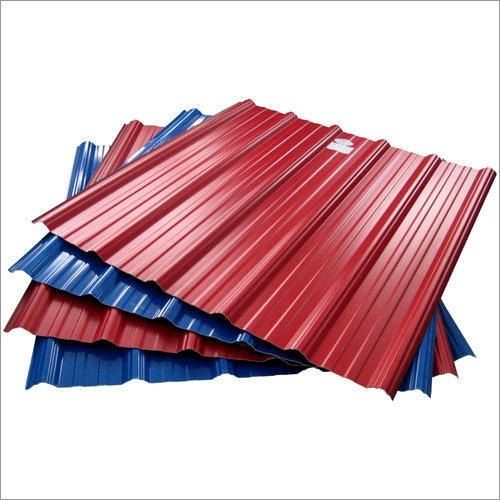 Durable Rust And Weather Resistance Red Blue Roofing Sheet For Industrial Use Length: 15  Meter (M)