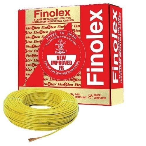 Flexible And Triple Layer Pvc Coating Yellow Finolex Electric Wire For Industrial Use Insulation Material: Copper