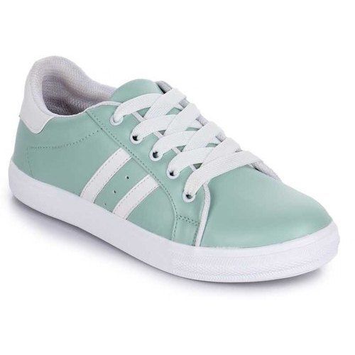 Green Lightweight And Comfortable Aqua Colour Printed Women Synthetic Casual Shoes