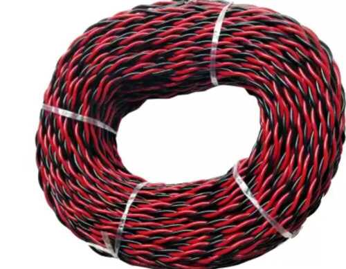 Lightweight Black Red Color Pvc Electric Cable Copper Wire For Home And Office Use