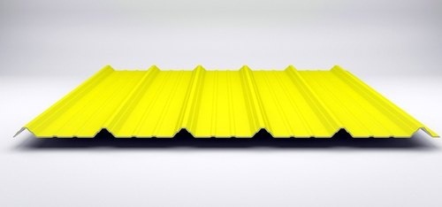 आवासीय और वाणिज्यिक उपयोग के लिए लंबे समय तक चलने वाली अत्यधिक टिकाऊ मानक पीली छत की चादरें लंबाई: 15 मीटर (एम)