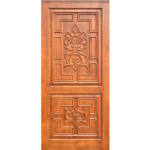 Brown Teak Wooden Trendy Desings Carved Wear Resistant Weather Proof Door Application: Interior