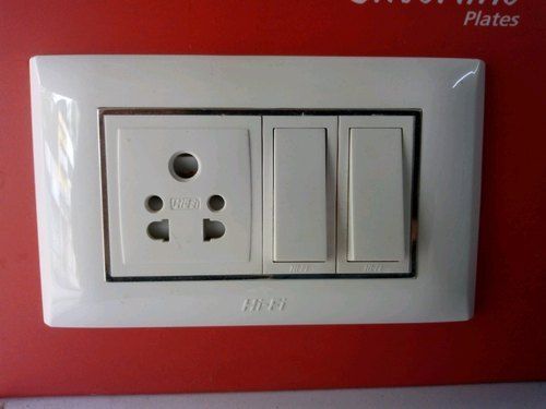 Short Circuit Protection And Electric Illuminated White Electrical Switch Board