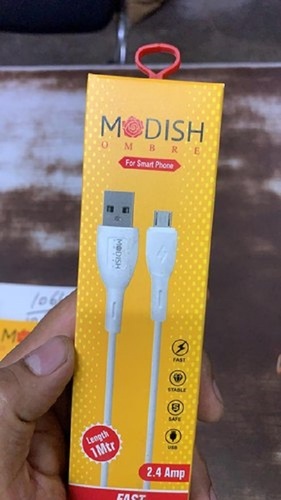 Sleek Design And Lightweight Easy To Use Portable White Usb Data Cable - Rubber Body Material, Compact Size, Versatile Data Syncing & Charging
