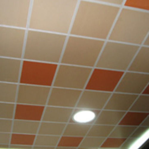 Cream Sound And Moisture Proof Acoustic Ceiling Tiles 