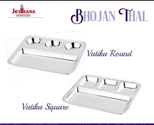 Grey Vatika Round Shape Bhojan Thali Used In Hotel And Restaurant