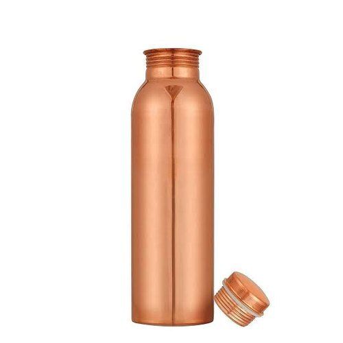 Screw Cap Long Term Use Stylish Look Easy To Handle 500 Ml Copper Water Bottle  Capacity: 1 Liter/Day