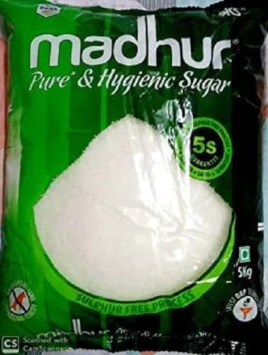 100% Hygienically Prepared Pack Madhur Pure Hygienic White Crystal Sugar, 5 Kg