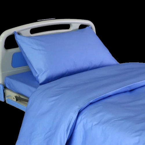 Blue Polycotton Hospital Bed Sheets, Size: 48"X80" 