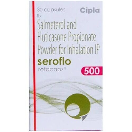 Cipla Seroflo 500 Salmeterol And Fluticasone Propionate Powder For Inhalation Ip, 30 Capsules In A Pack  General Medicines