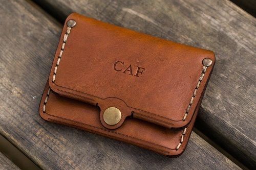 Machine Made Square Shape Ladies Brown Leather Wallets(Clip Open)