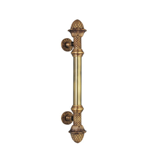 Automatic Stylish Look Matte Finishing Easy To Clean Golden And Brass Royal Door Pull Handle 