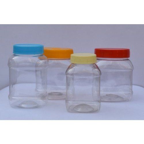 White Transparent Recyclable Environment Friendly Leak Proof Compact Square Plastic Pet Jars