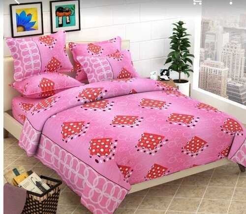 100 प्रतिशत शुद्ध कॉटन सुपर सॉफ्ट और सुंदर पिंक प्रिंटेड डबल बेडशीट