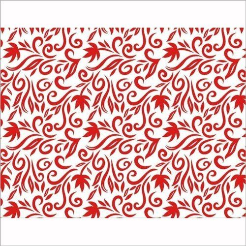 44 Inch Printed Non Woven Fabric, White And Red Colour, Wrinkle Free