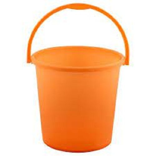 Highly Strong And Long Lasting Colour Orange Plain Plastic Bucket