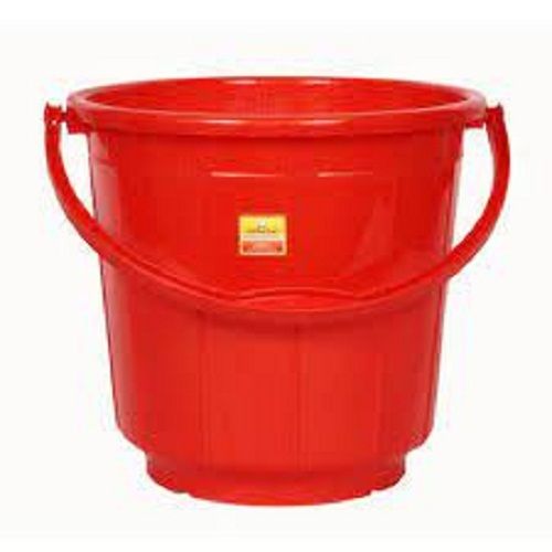 Highly Strong And Long Lasting Colour Red Plain Plastic Bucket