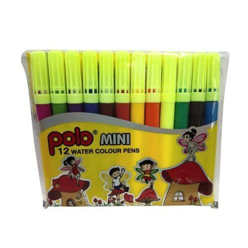 12 Different Colour Multicolor Long Lasting And Full Of Fun Polo Watercolor Mini Pens 