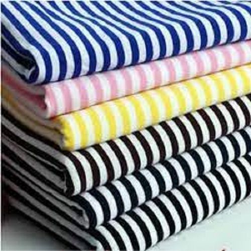 Polyester 100% Pure Cotton Stripped T Shirt Fabric For Winter And Summer Seasons