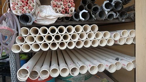 Highly Durable And Heavy Duty Round White Supreme Pvc Plastic Fitting Pipe Length: 50 Inch (In)