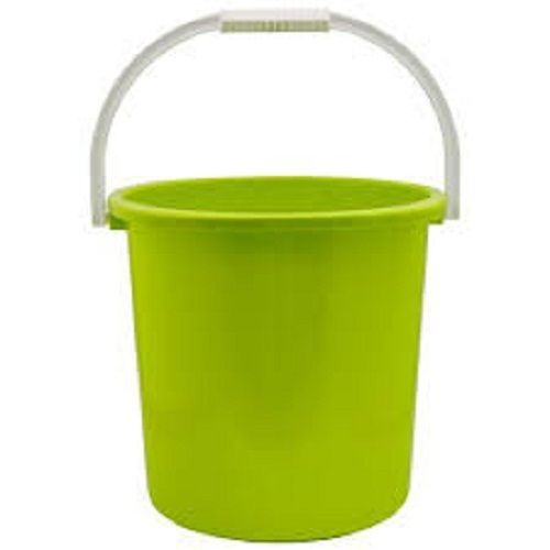 Highly Strong And Long Lasting Colour Green Plain Plastic Bucket