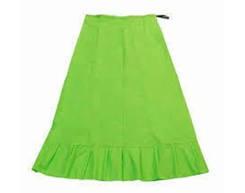 Light Green Colour Plain Cotton Ladies Petticoat