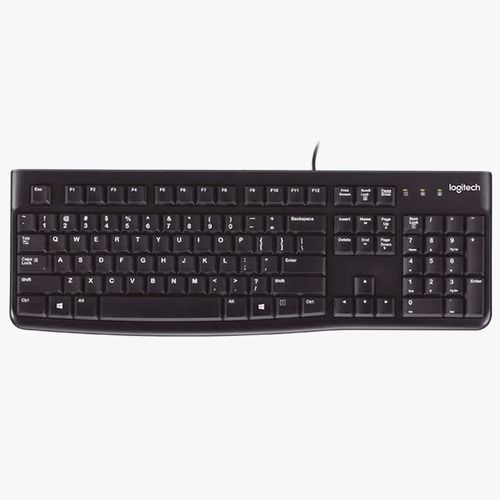 Lightweight Logitech K120 Black Abs Plastic Computer Wired Keyboard