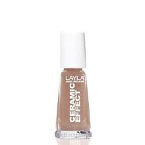 Long Lasting Water Proof Stylish And Elegant Ceramic Effect Layla Nail Polish Color Code: Light Brown